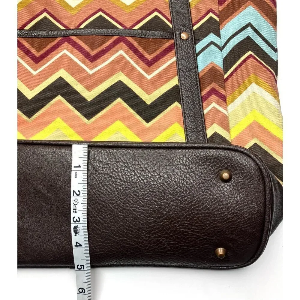 Missoni for Target 20th Anniversary Brown Chevron Large Shopping Tote Shoulder B